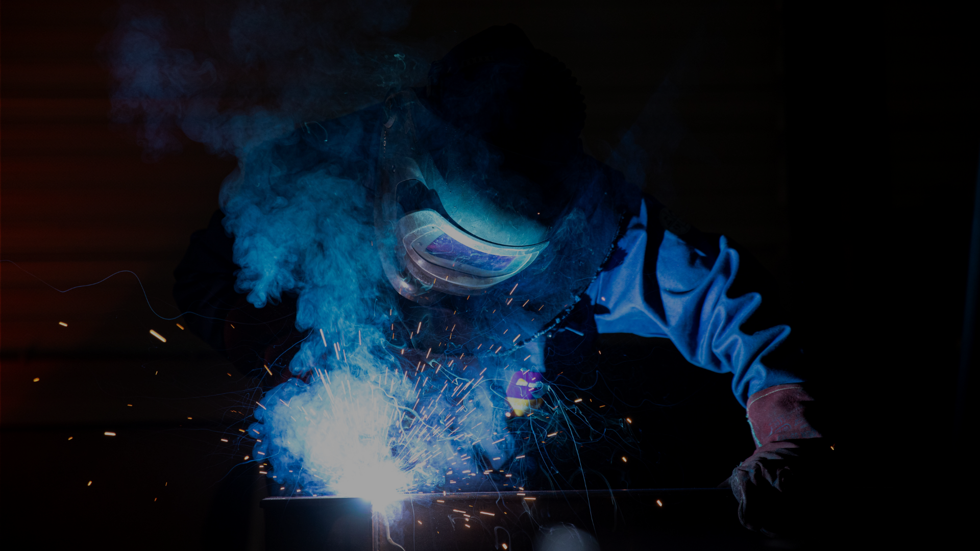 Welder at work